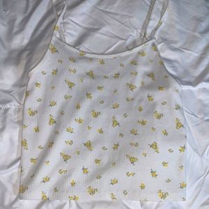 white flower tank top